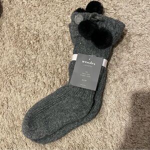 Cozy Soft Socks with Gift Wrapping Ribbon And Pom Poms